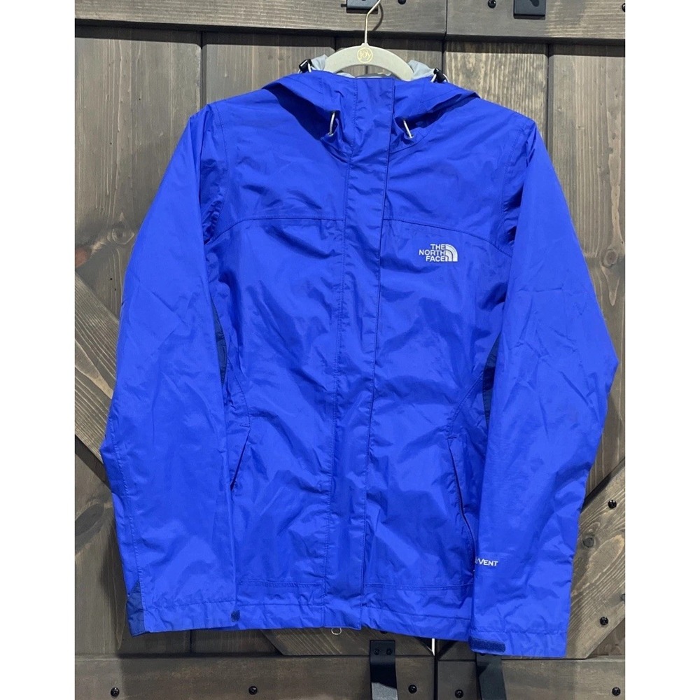 The North Face Blue Hooded Jacket Full Zip HyVent Women's Size XS